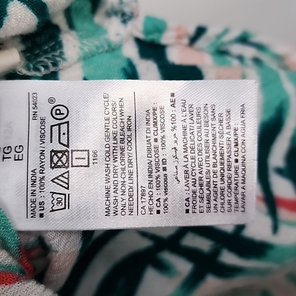 OLD Navy Rayon Tropical Tunic shirt top XL Extra Large - Picture 4 of 5